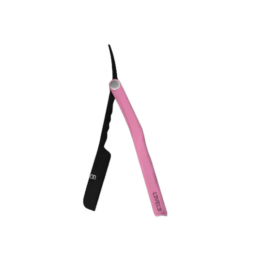 Pink and black level 3 milly clutch razor on a white background