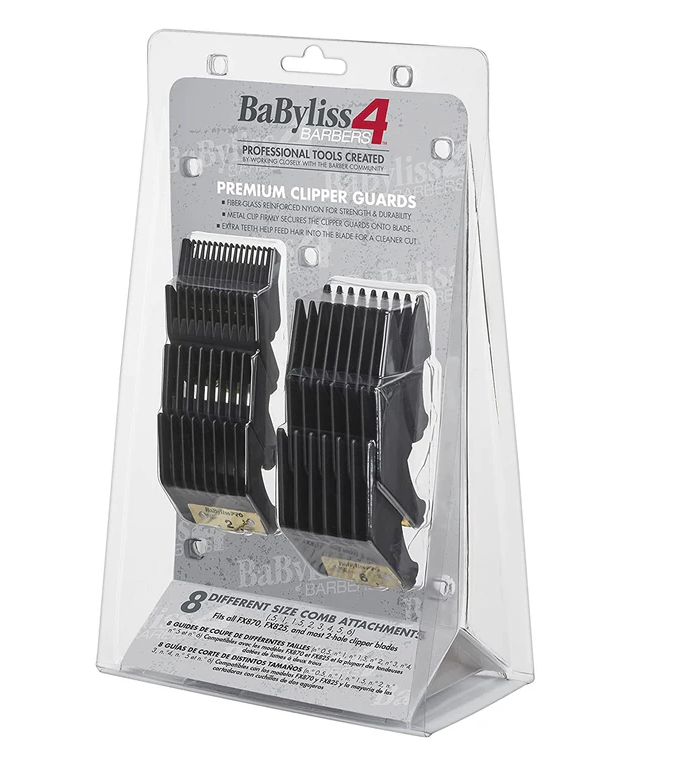 BaByliss 4 premium clipper guards packaging with clear plastic cover