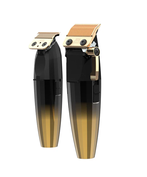 JRL Professional Fresh Fade 2020 Limited Edition Gold Collection Clipper & Trimmer Set + Charging Base