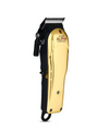 Gold and black hair clipper with 'Alpha' branding on a white background