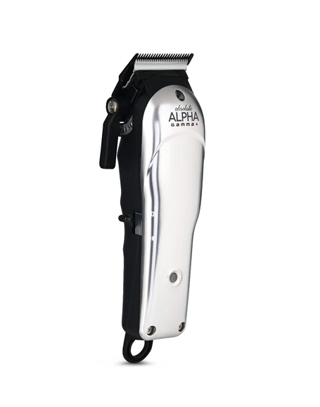 Hair clipper with 'Alpha' branding on a white background