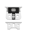 Two clipper blades on a white background