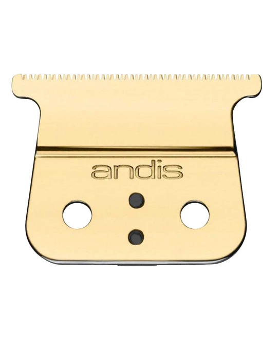 Gold Andis blade on a white background
