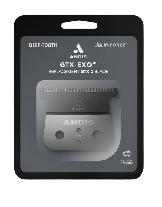 Andis GTX-EXO replacement blade packaging with M-Force branding on a white background