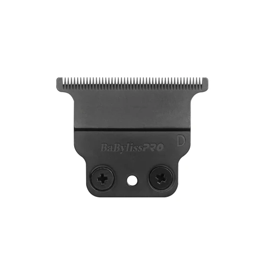 Black hair trimmer blade with comb on a white background