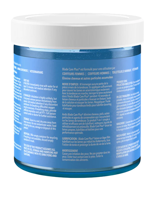 Blue jar with white lid on a white background