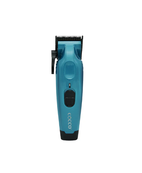Blue hair clipper on a white background