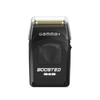 Black electric shaver with 'Gamma+' branding on a white background