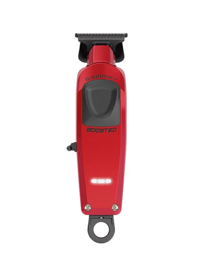Red professional trimmer on a white background