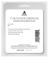 Andis T-Outliner Cordless ceramic replacement blade packaging with branding and product details.