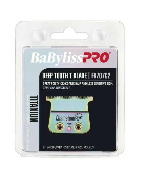 BaBylissPRO deep tooth T-blade packaging on a white background