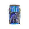 Decorative lighter with a cityscape design on a white background