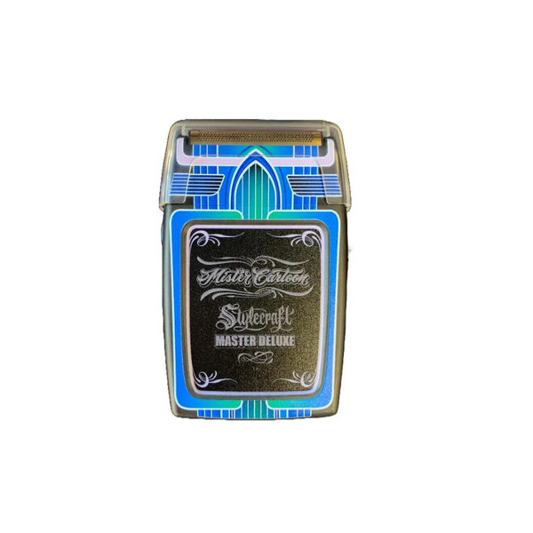 Mister Cartoon Shaver and 'Stylecraft' branding on a white background
