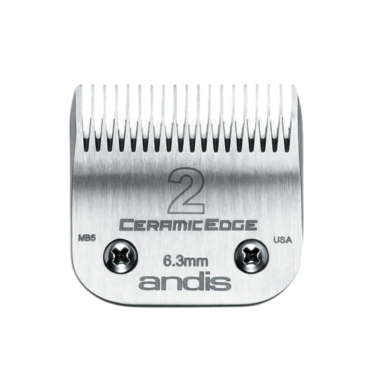 Andis ceramic blade with size 2 on a white background