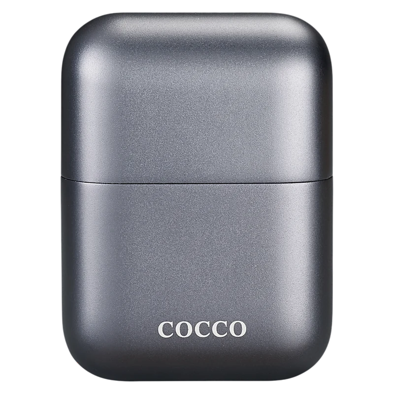 Gray electronic device with 'COCCO' branding on a white background