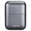 Gray electronic device with 'COCCO' branding on a white background