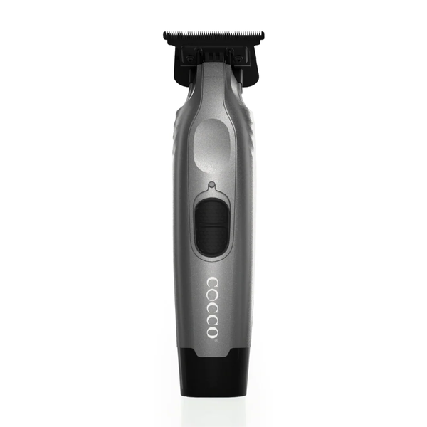 Gray and black hair trimmer with 'COCCO' branding on a white background