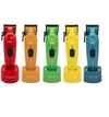Set of five colorful hair clippers with 'COCCO' branding on a white background