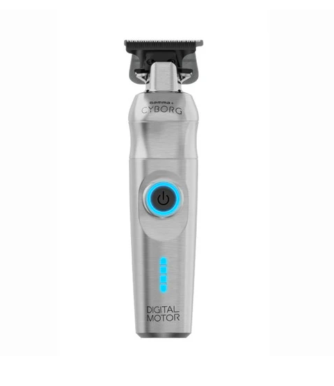 Gray and black electronic grooming tool with 'Cyborg' branding on a white background