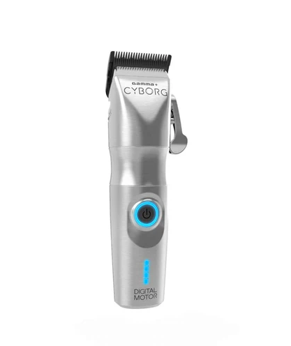 Hair clipper with 'Cyborg' branding on a white background