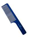 Blue comb with a logo on a white background