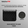 BaBylissPRO black graphite tri-blade with text on a gray background