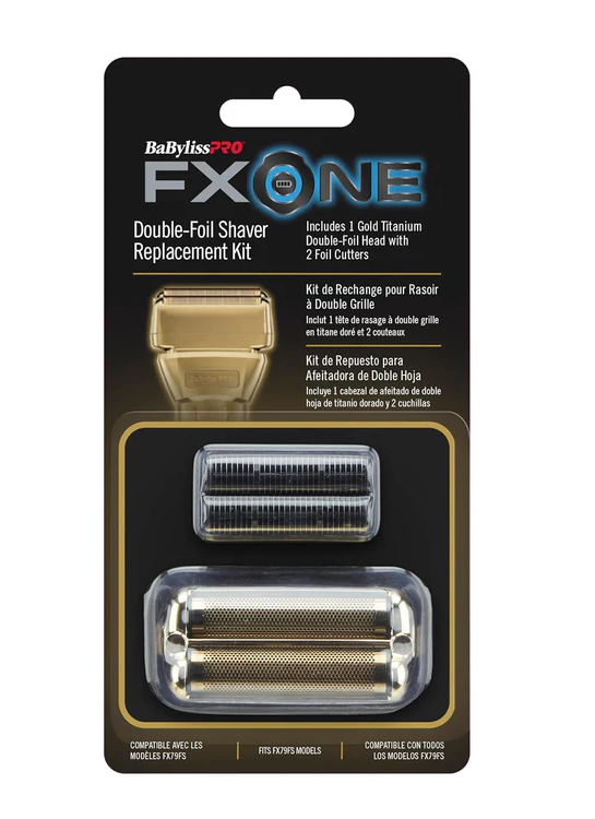 BaByliss Pro FX ONE double-foil shaver replacement kit packaging on a white background