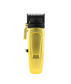 Gold and black hair clipper on a white background