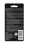 Back of a hair product packaging with text and branding