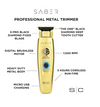 Saber professional metal trimmer with features highlighted on a white background