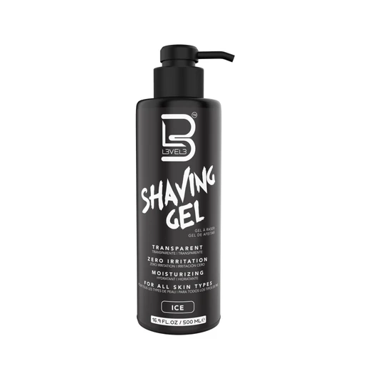 L3VEL3 Ice Shaving Gel bottle on a white background