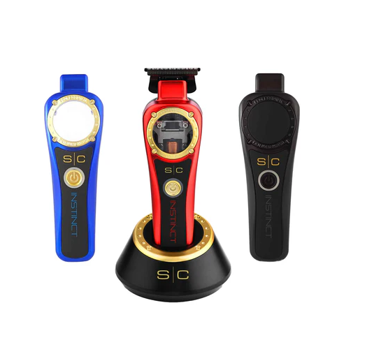 Three electronic hair trimmers with 'SIC' branding on a white background