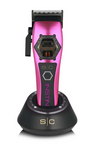 Pink and black hair clipper with 'SIC' branding on a white background