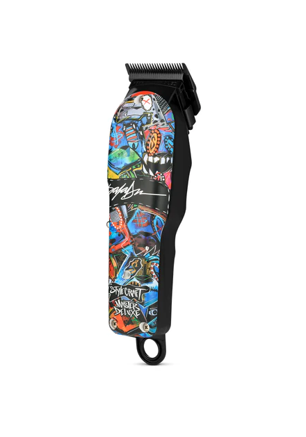 Multicolored hair clipper on a white background