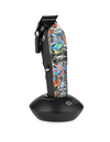 Hair clipper with colorful design on a white background