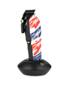 Hair clipper with colorful design on a white background