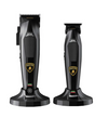 Two black hair clippers with Lamborghini logo on a white background