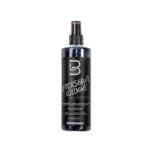 L3VEL3 midnight aftershave cologne bottle on a white background