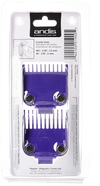 Andis comb set packaging with purple comb on a white background