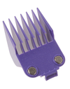 Purple comb attachment with teeth on a white background
