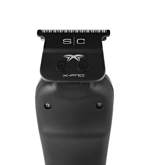 Black hair trimmer with 's c' branding on a white background