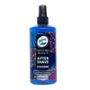 Rodla Blue bottle of after-shave cologne with colorful label on a white background