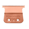 Rose gold grooming blade with 'ROSEGOLDFX' branding on a white background