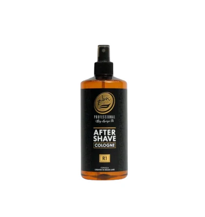 Bottle of after-shave cologne on a white background