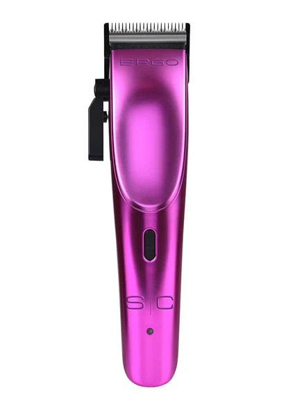 Pink hair clipper on a white background