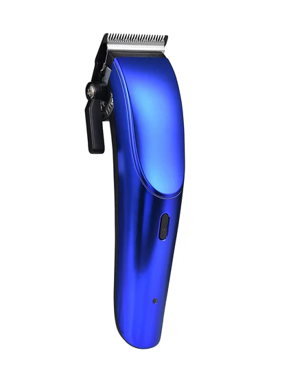 Blue hair clipper on a white background