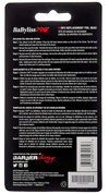 Back of a BaBylissPRO hair styling tool packaging with text and branding.