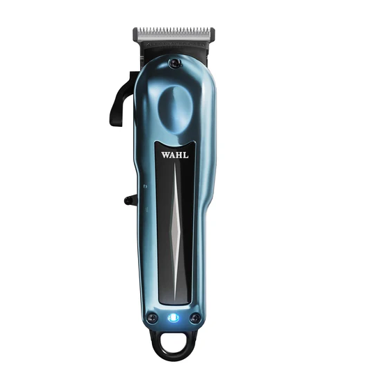 Blue Wahl hair trimmer on a white background