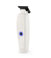 White professional hair trimmer with black balde on a white background
