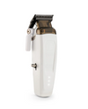 White and black hair clipper on a white background